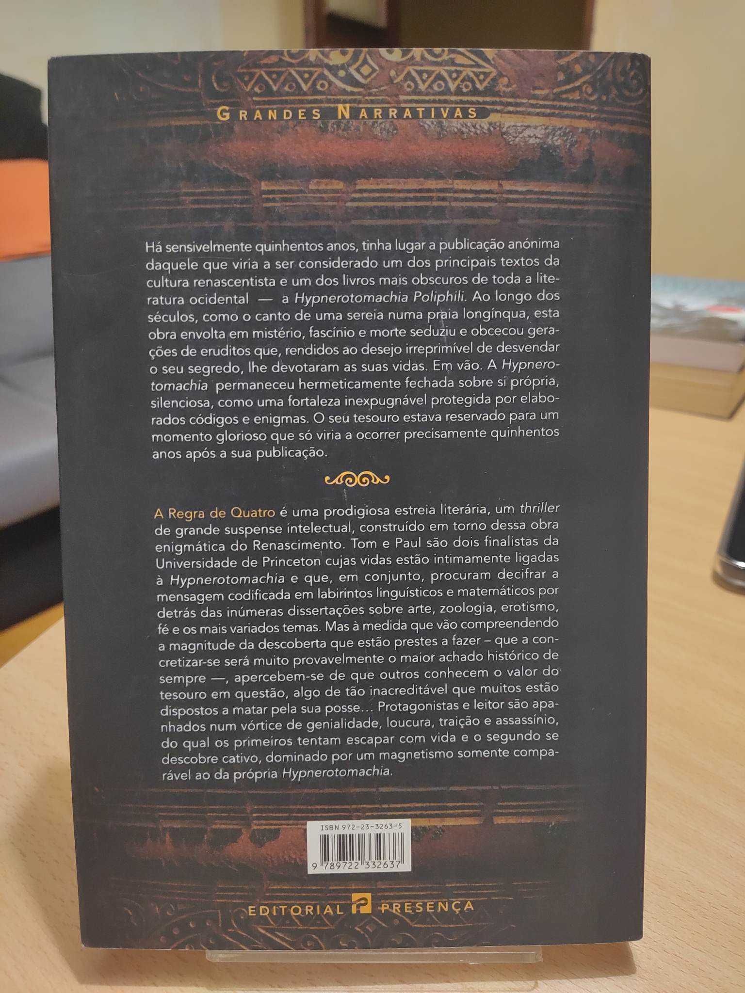 Livro “A regra de quatro”