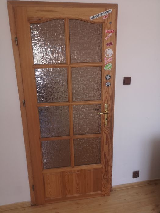 Drzwi drewniane stan bdb lite drewno