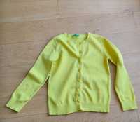 Benetton sweterek żółty rozmiar 100cm