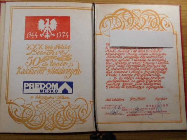 50 lecie Zakładów Metalowych Predom - Mesko  Skarżysko - Kam. 1974 r.