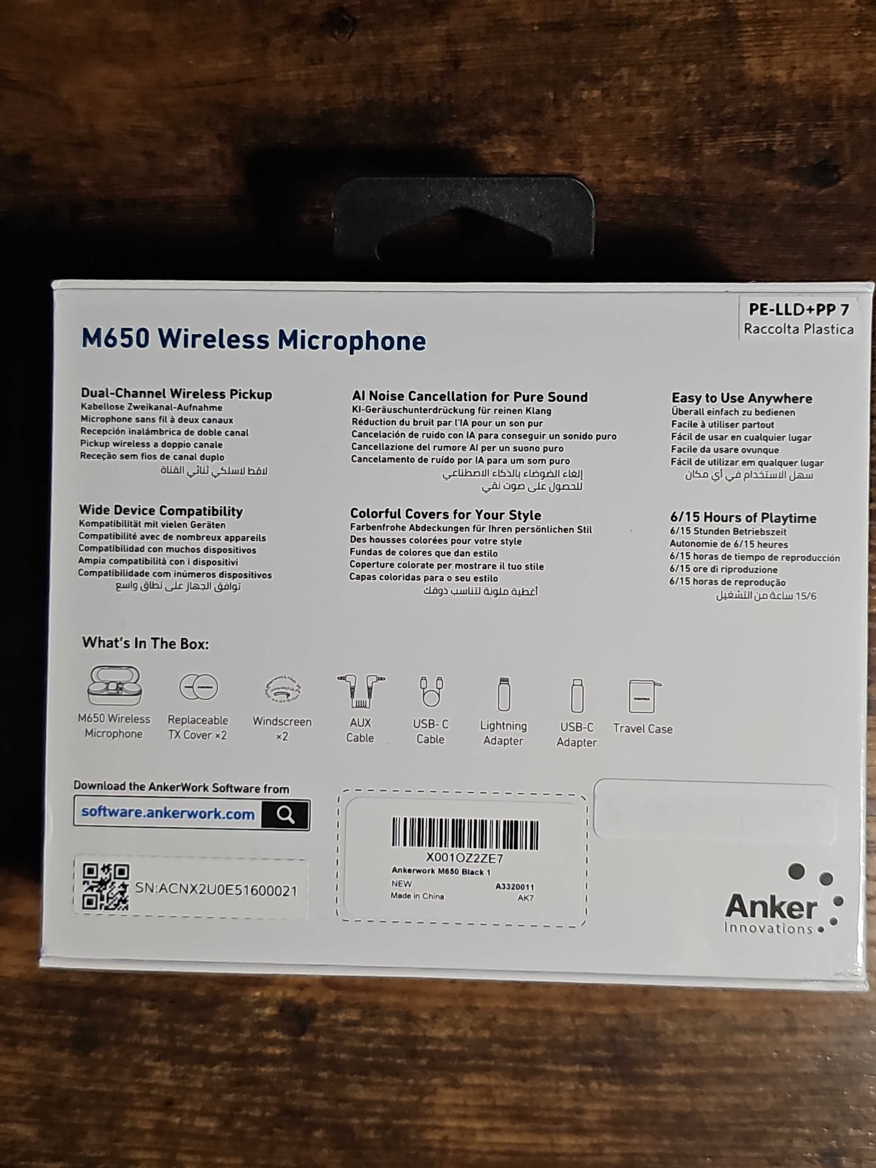 AnkerWork M650 Bezprzewodowy mikrofon mocowany na ubraniu