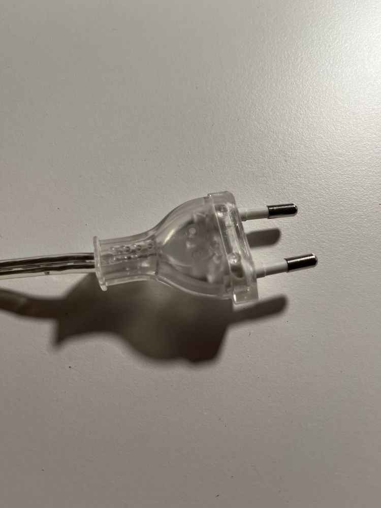 Kabel do lampki z włącznikiem i wtyczką do gniazdka przezroczysty