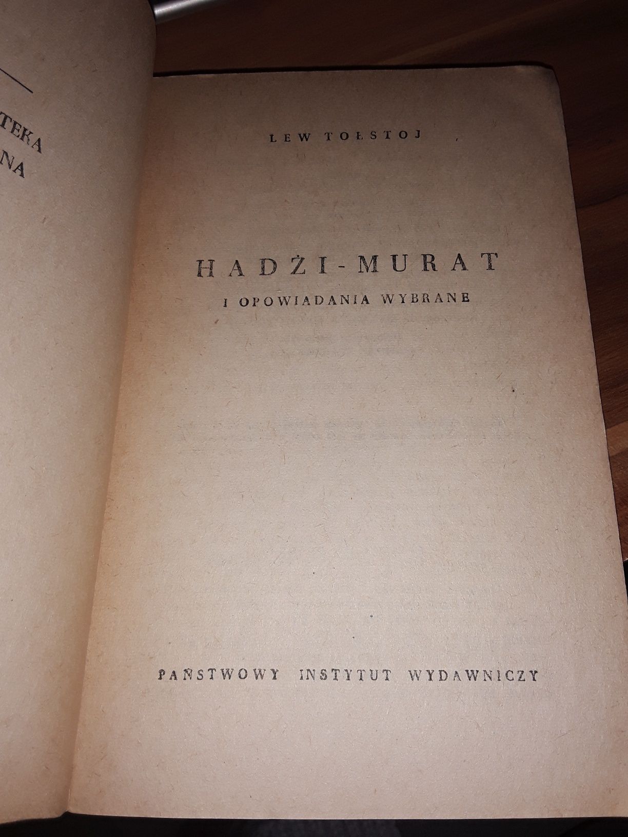 Hadzi murat Lew Tołstoj i inne wybrane opowiadania