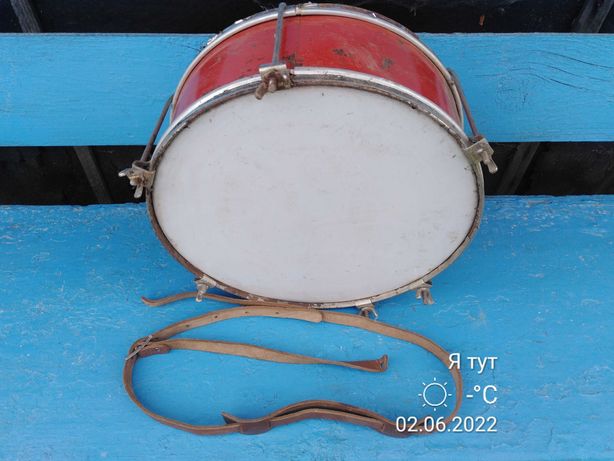Піонерський барабан ссср + бонус шкіряний ремінь і палочки