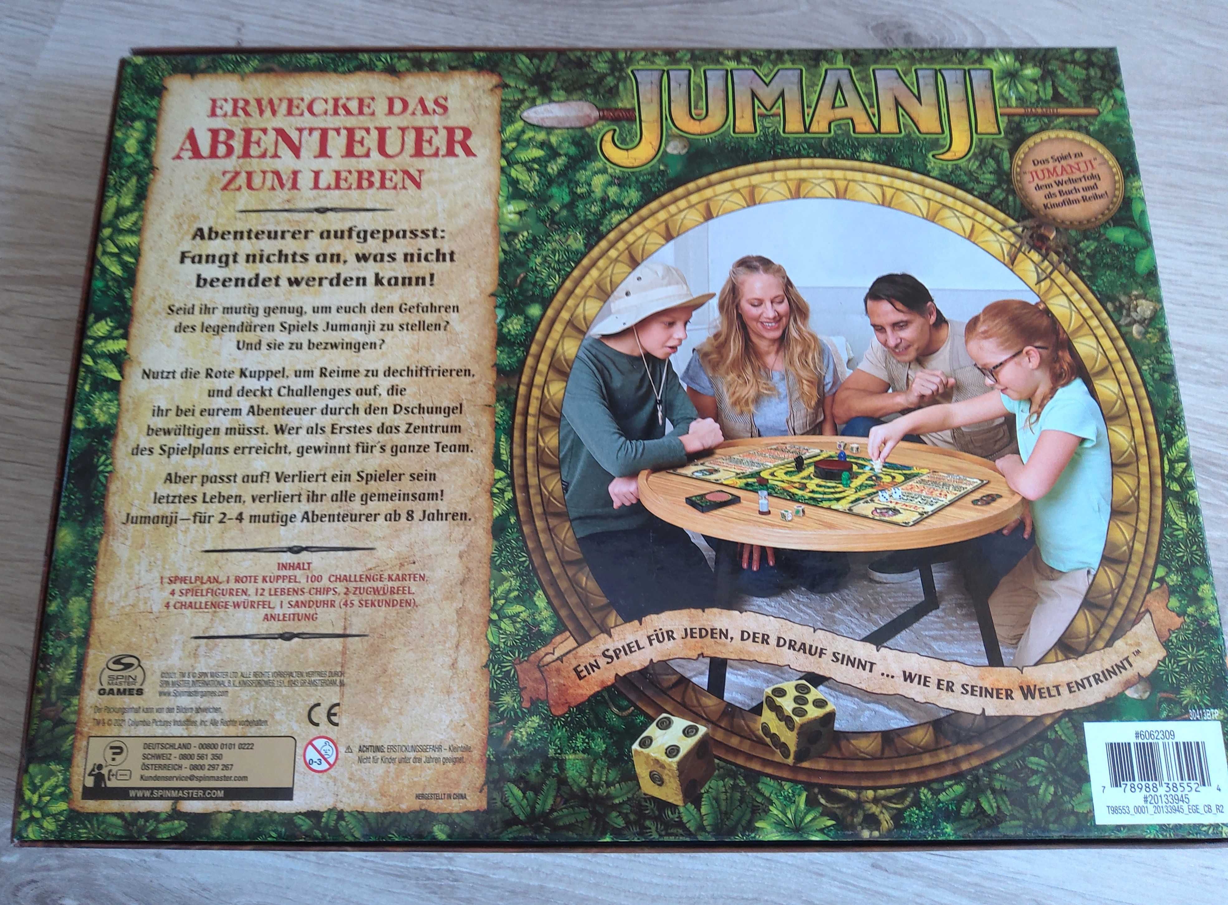 Gra planszowa Jumanji Spin Master wersja DE