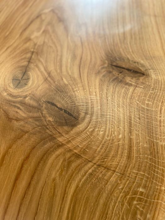 Stol debowy Monolit 270 cm Drewno Rekodzielo Loft  Zywica Lite Drewno