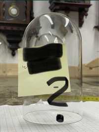 Szklany klosz  -średnica wewnątrz 11,2 zewnętrz 11,7 cm wysokość 20 cm
