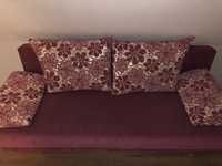łóżko różowe zestaw kanapa fotele fiolet okazja tanio