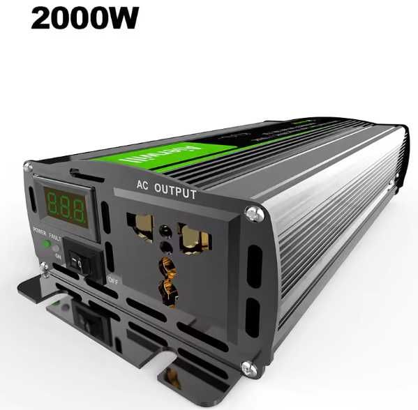 Інвертор ЧИСТА синусоїда 2000W 12V-220V сист. захисту! (реальних 1000W