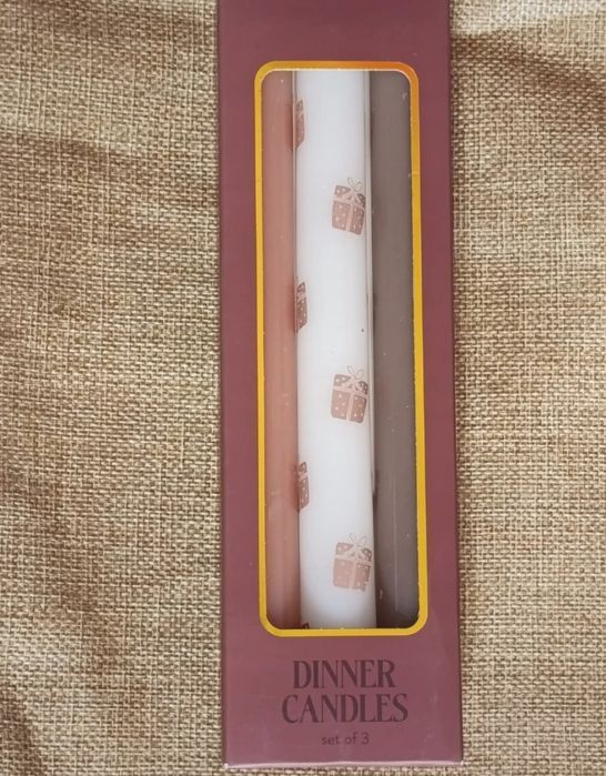 Świece stołowe dekoracyjne Kapimex – zestaw 3 szt.