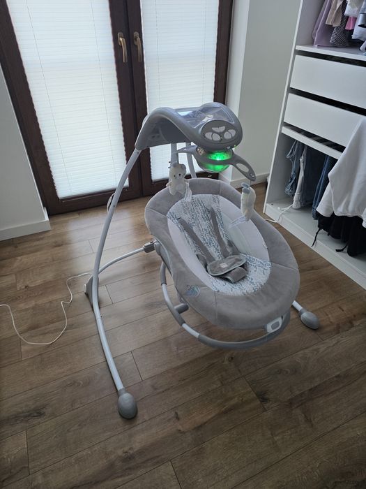 Bujaczek leżaczek Ingenuity InLighten 2-in-1 Baby Swing & Rocker