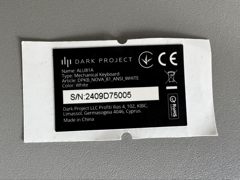 Klawiatura bezprzewodowa Dark Project Terra Nova ALU81A.