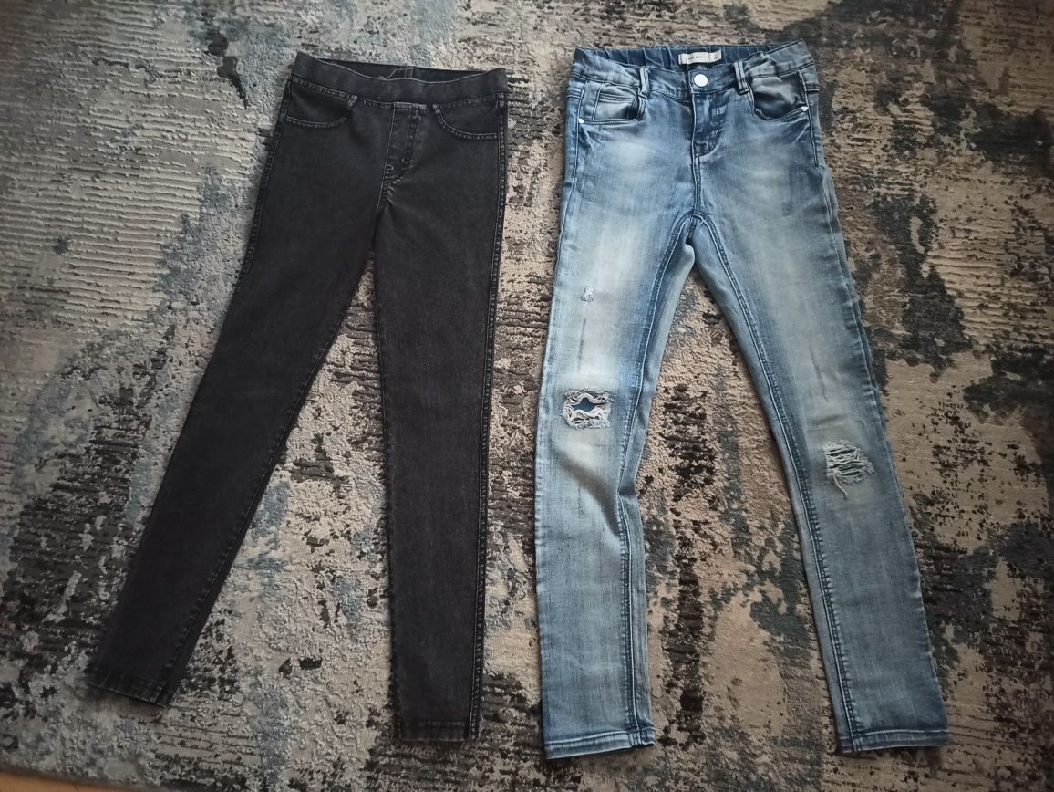 Spodnie dżinsy, treginsy r. 134