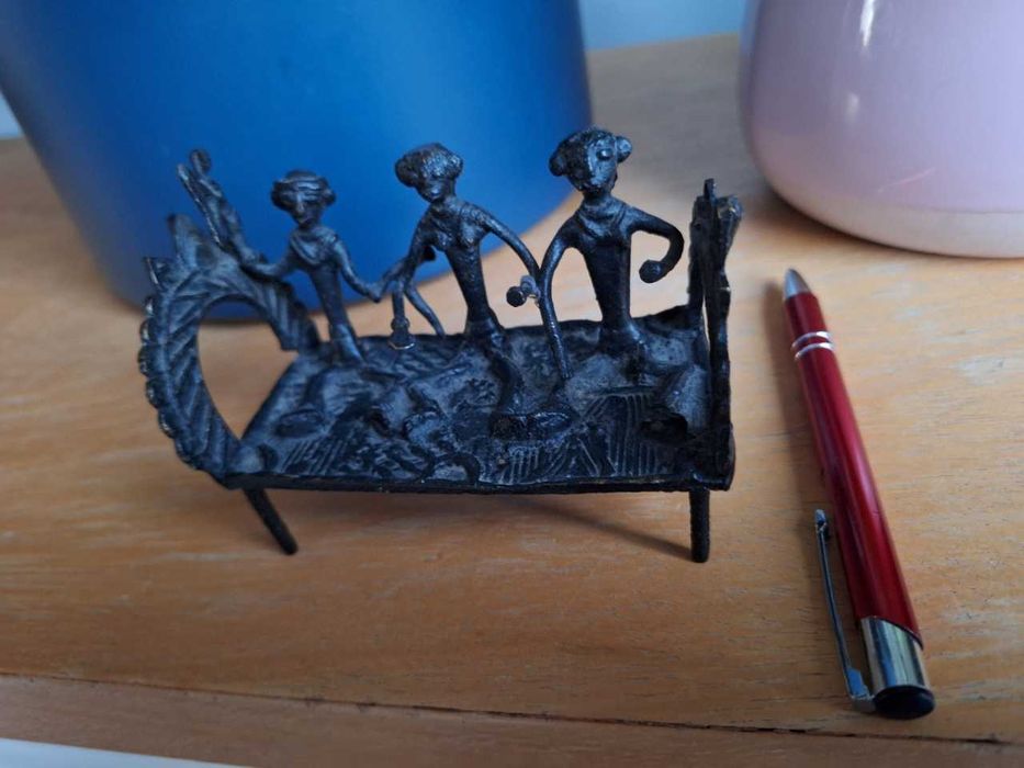 Mosiężna unikatowa sztuka figurka statuetka z Indii