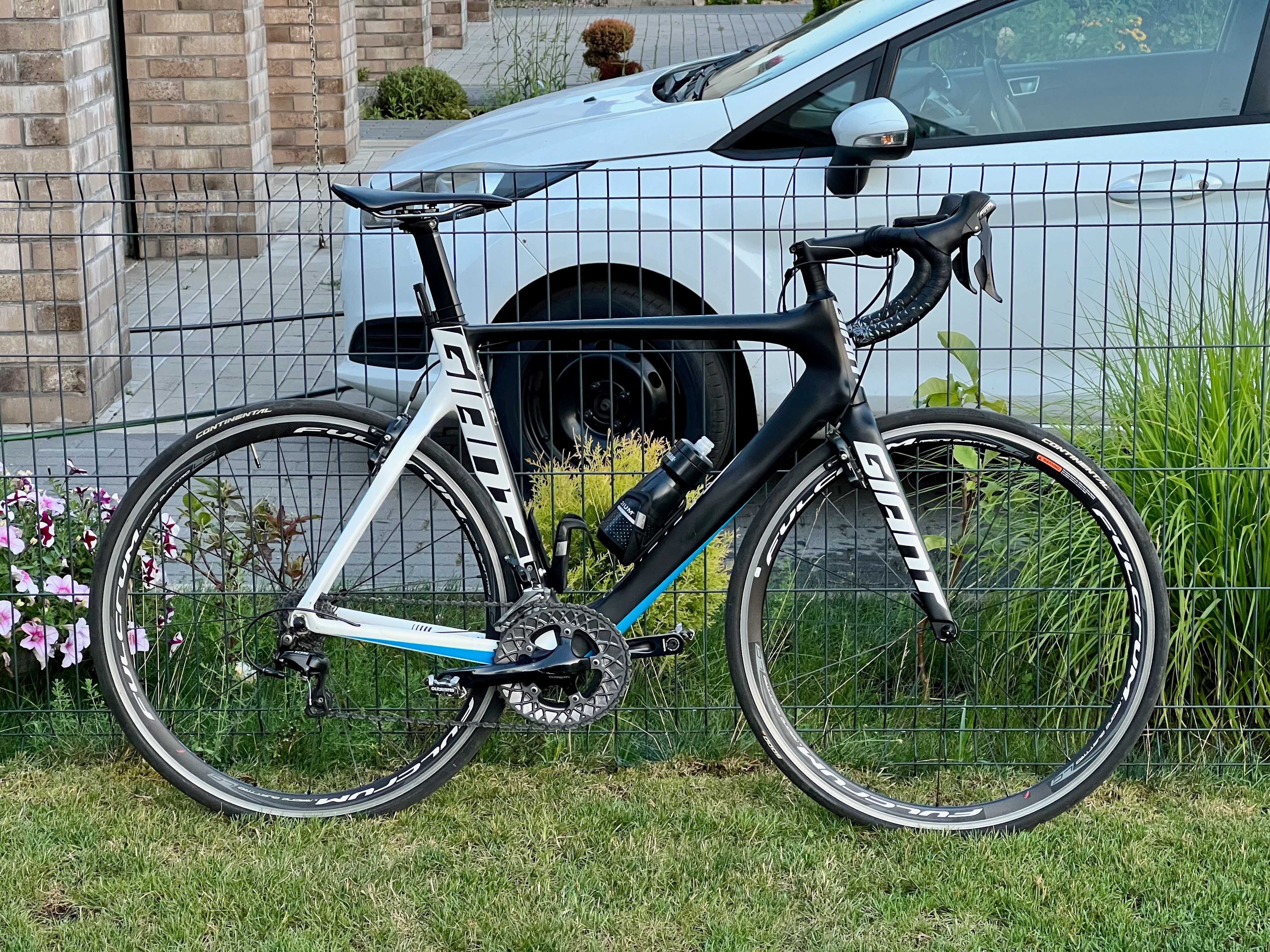 Rower szosowy karbon aero Giant Propel Advanced M/L, upgrady, stan BDB