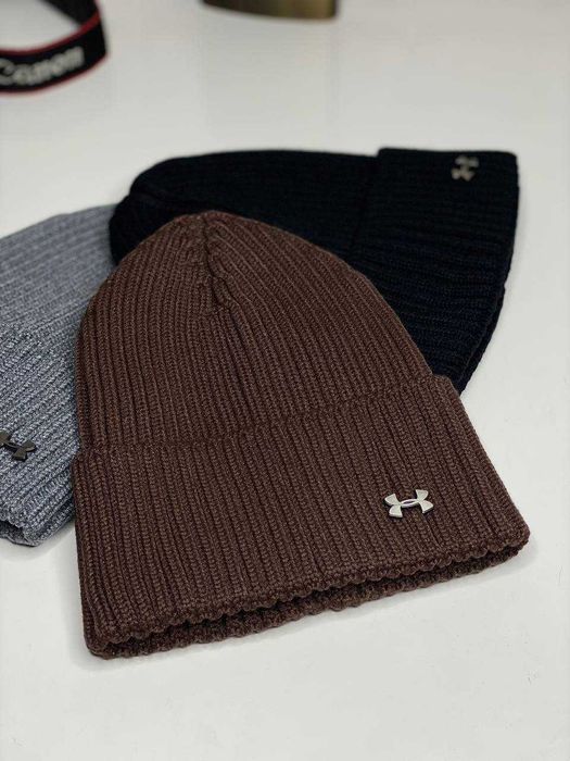 Мужская шапка UNDER ARMOUR Зимняя кашемировая мягкая с подворотом S-XL