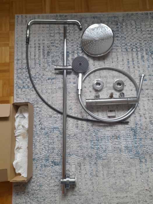 Grohe kolumna prysznicowa, deszczownica i bateria termostatyczna