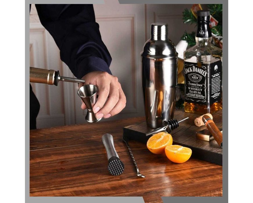 Profesjonalny Shaker Zestaw Barmański do Drinków Koktajli Metalowy