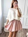 Sweter z wełną BIANKA śmietanka biel wiskoza wiosenny pastel uni s m l
