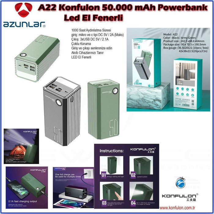 Пауэрбанк Konfulon 50000 mAh