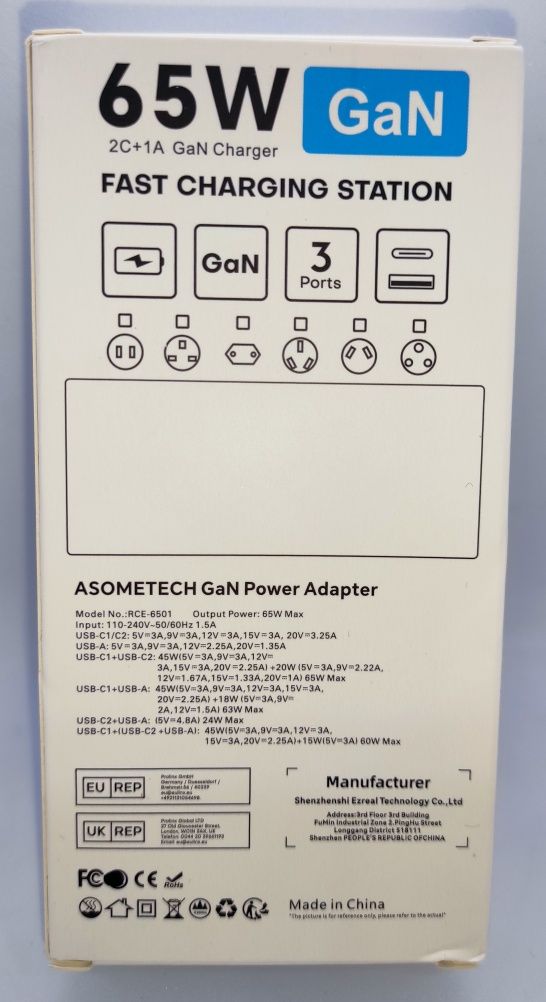 Asometech 65 Вт зарядное устройство