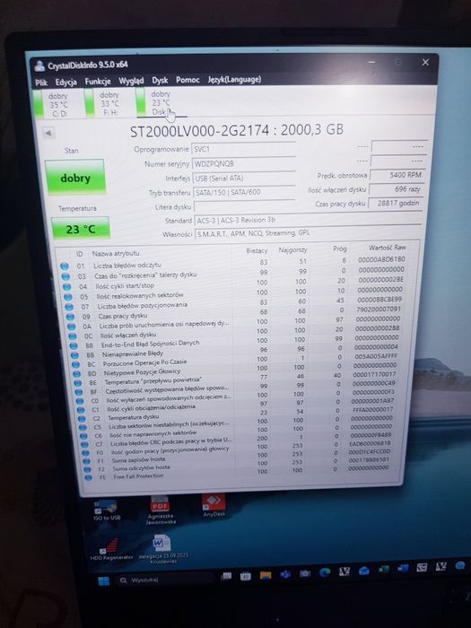 Dysk twardy HDD  2 TB 2,5' Seagate Skyhawk PC Laptop Xbox PS4 NAS