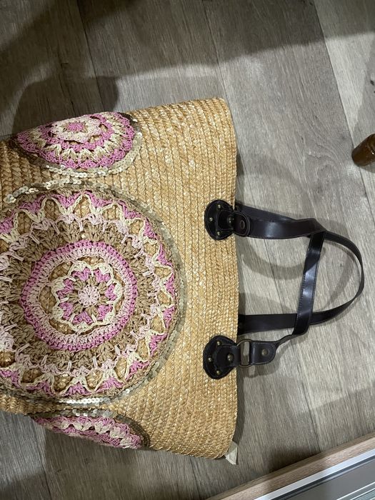Сумка плетена соломʼяна