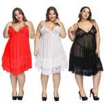 Big size 6XL seksowna koszula nocna  +stringi  erotyczna sukienka