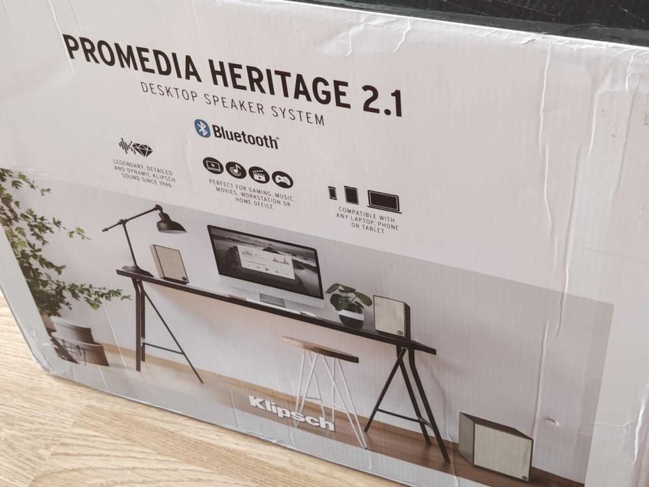 głośniki aktywne podstawkowe Klipsch ProMedia Heritage 2.1 kolumny