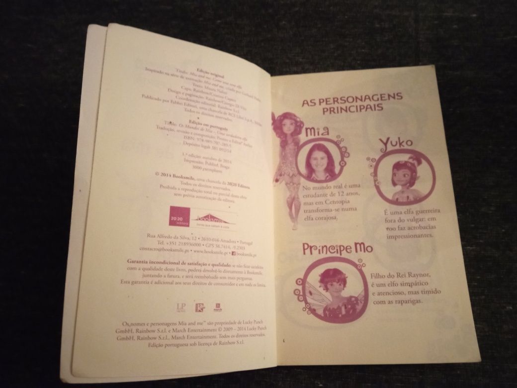 Livro Juvenil "Mia And Me" Os Mundos de Mia Usado