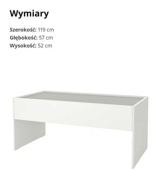 Stolik z szufladą IKEA Dundra