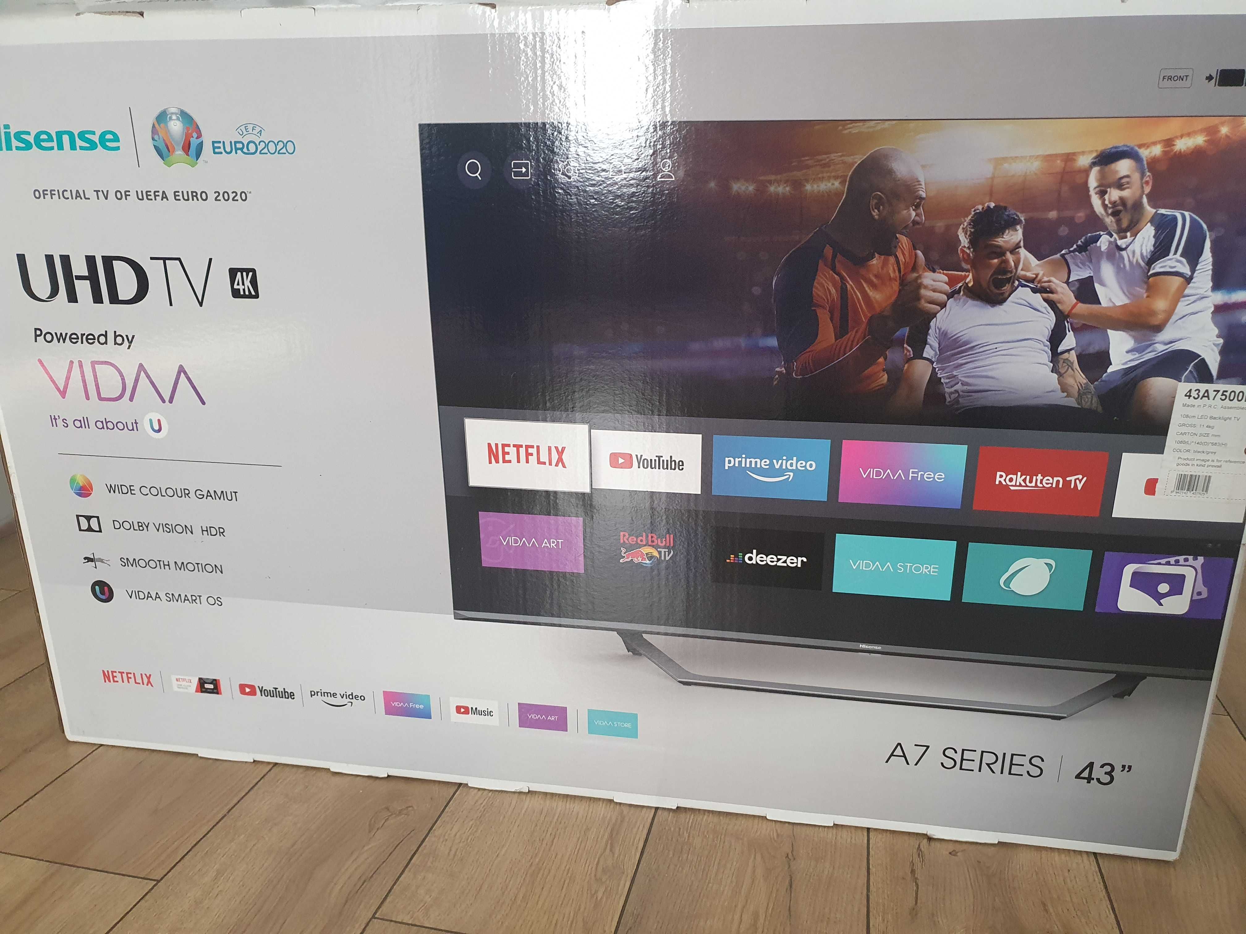 Telewizor Hisense 43A7500F 43 cale 4k smart