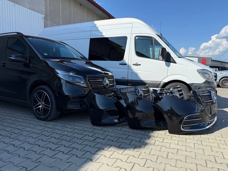 Бампер передній рестайловий 2024-2025р Vito V-class Веклас Metris W447