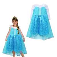 Carnaval Vestido azul princesa menina 4-5A - NOVO