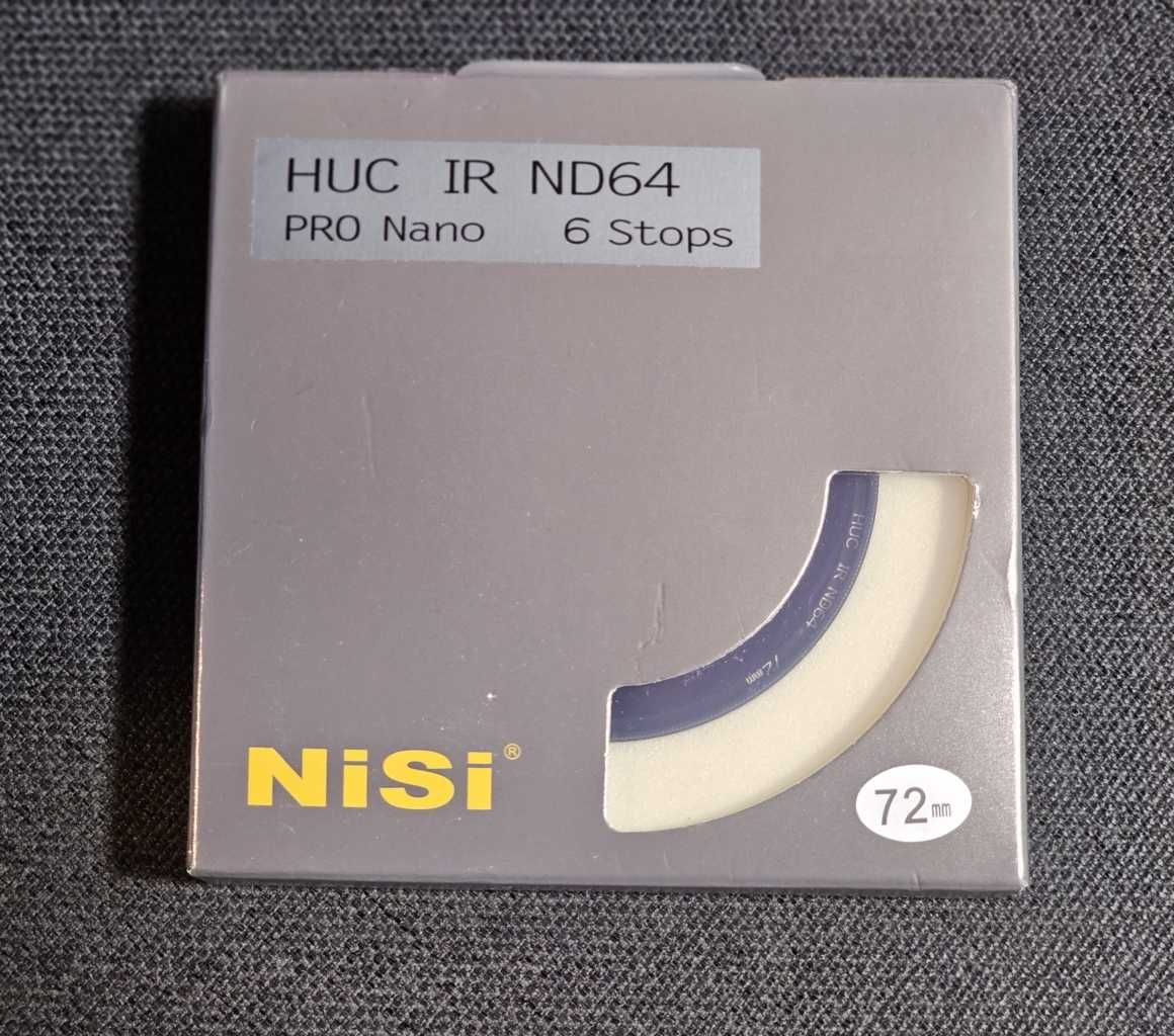 Filtr neutralnie szary NiSi Pro NANO HUC IR ND64 72mm NOWY