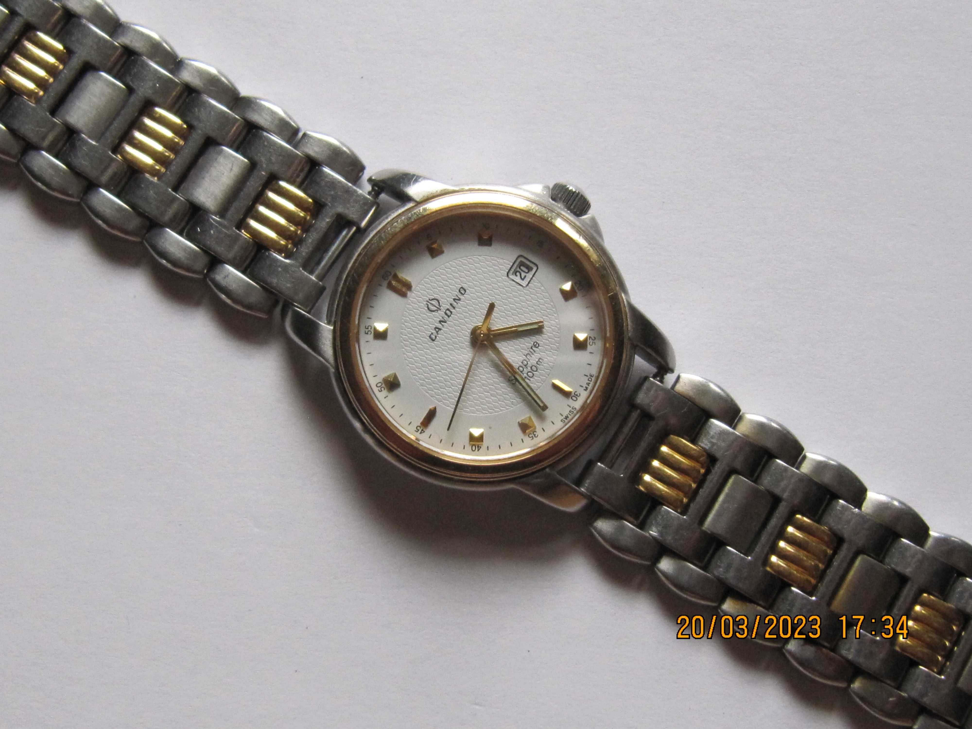 Candino quartz piękny oryginalny szwajcarski zegarek damski