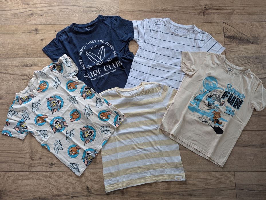 Zestaw 5szt T-shirt dla chłopca z Sinsay rozm 140