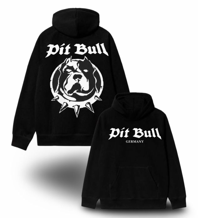 Худи Pit Bull Germany Casual Logo пит буль черное толстовка Новинка