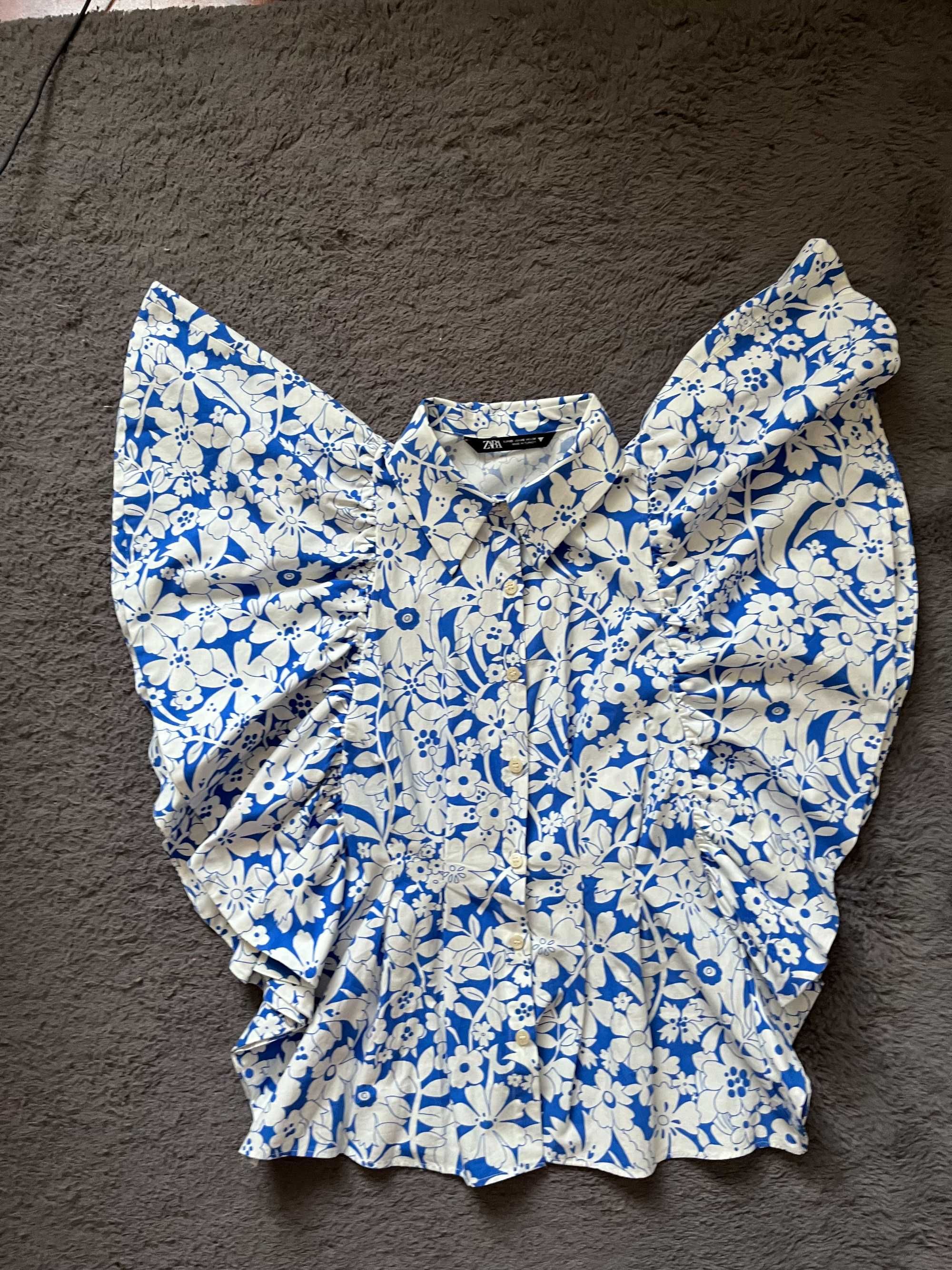 Bluzka/koszula ZARA - z falbanami - XS