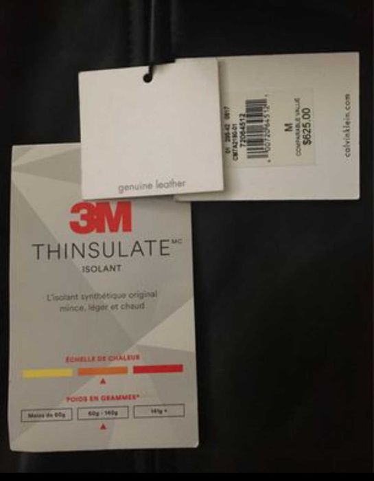 CALVIN KLEIN NOWA skórzana kurtka z metką