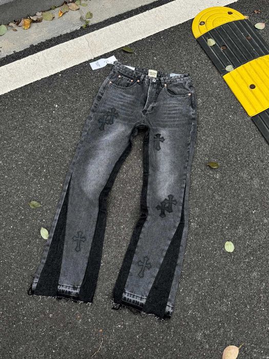 Штани Gallery Dept x Chrome Hearts Flared Jeans фларед джинси opium