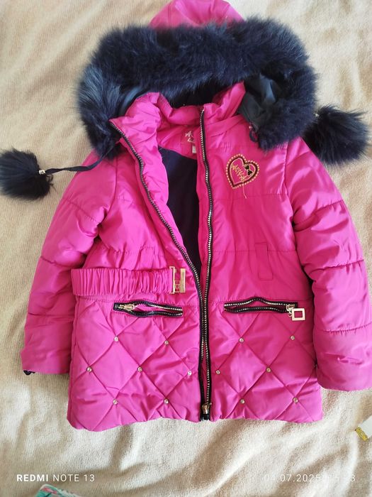 Зимова Куртка комбінезон для дівчинки