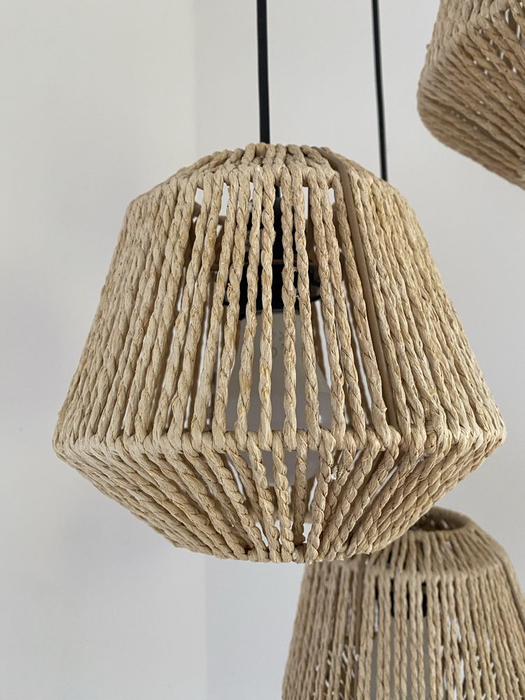 Lampa boho trzy klosze