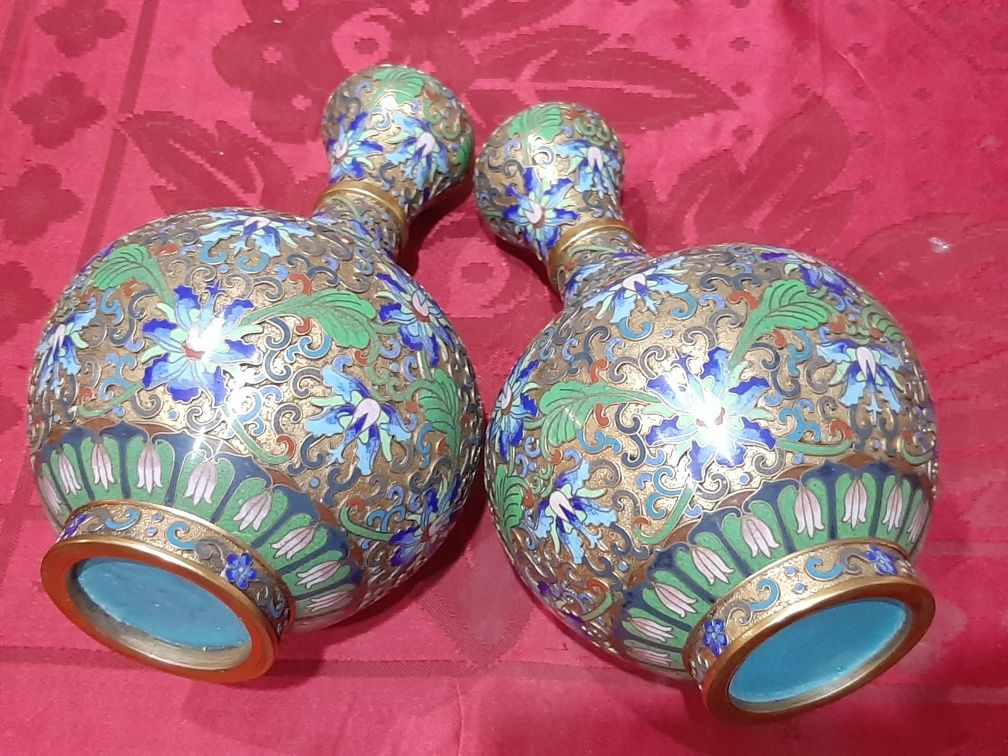 Par de jarras Cloisonné