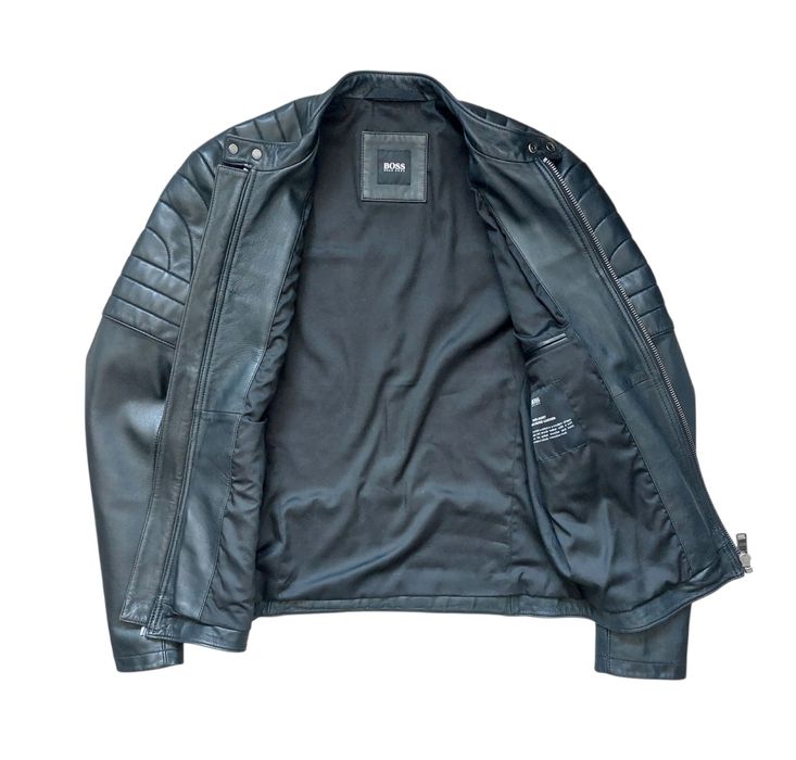 Hugo Boss nowa kurtka skórzana męska r. S/46
