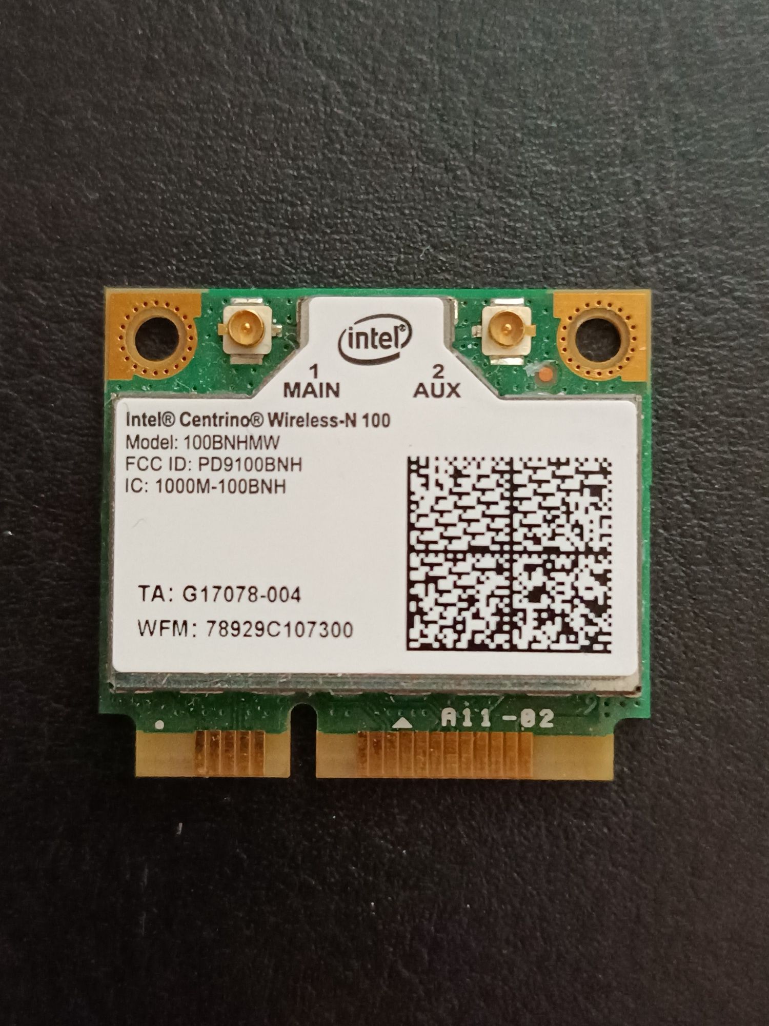 Intel Centrino Wireless-N 100 PCIe