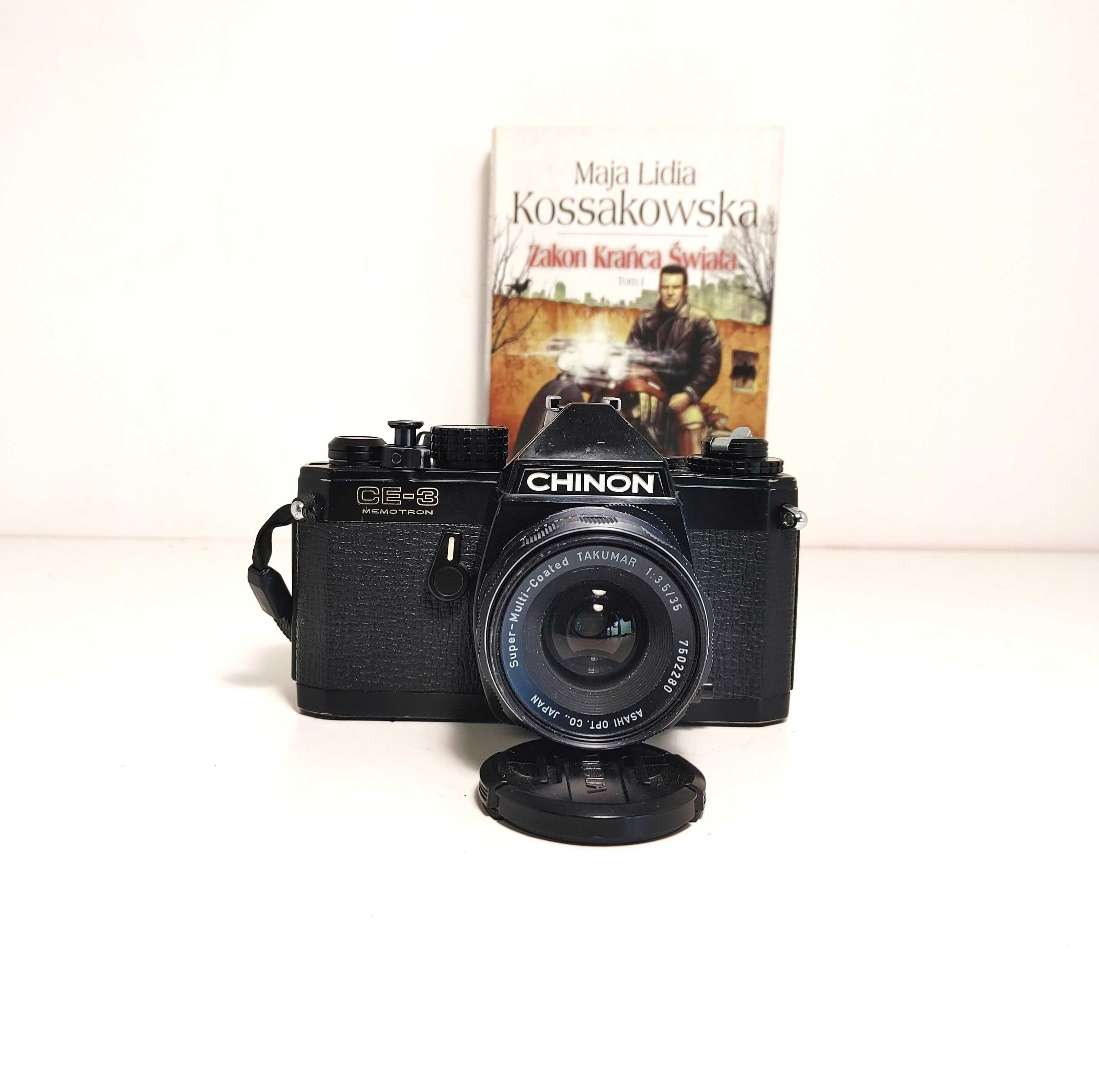 Lustrzanka analogowa CHINON CE-3 Memotron M42 SMC TAKUMAR 1:3,5 35 mm