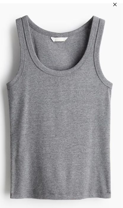 Базова майка в рубчик від H&M нова модель базовий топ h&m