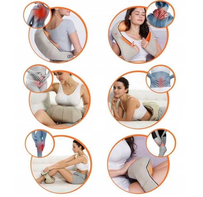 Masażer do szyi / karku / pleców / nóg – pas masujący grzejący