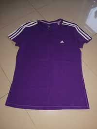 Koszulka damska ADIDAS fioletowa, prawie nowa, rozmiar M, wzrost 173 c